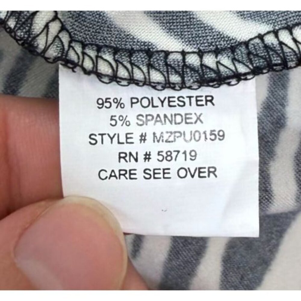 VTG NWT Notions 90s Zebra Chic Print Stretchy Top Size XL - Picture 4 of 7